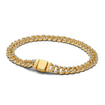 BRACELET CUBAIN MOISSANITE | OR