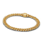 BRACELET CUBAIN MOISSANITE | OR