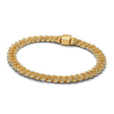 BRACELET CUBAIN MOISSANITE | OR