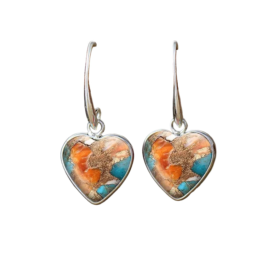 BOUCLES D'OREILLES VINTAGE BOHÈME TURQUOISE