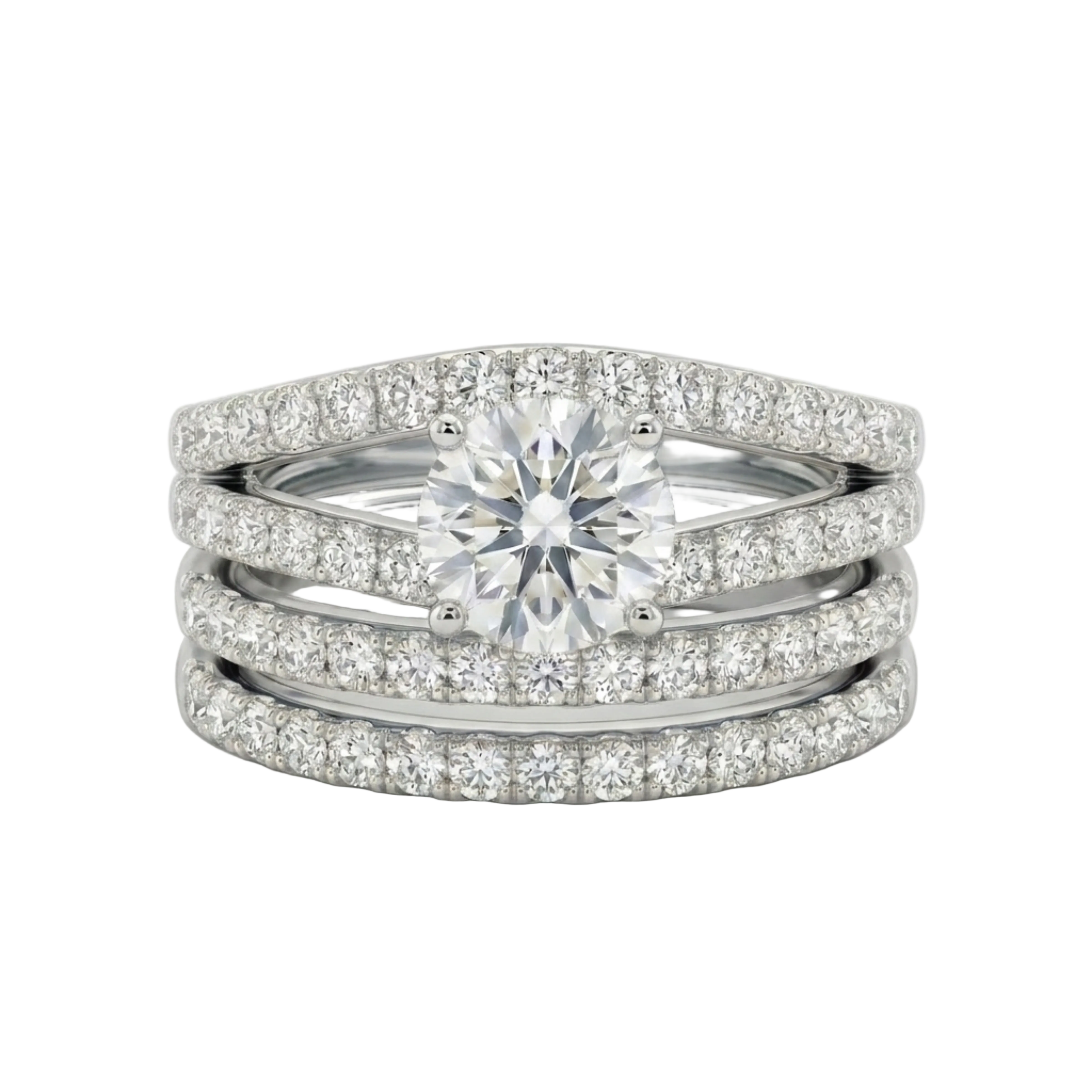 ENSEMBLE DE BAGUES | OR BLANC