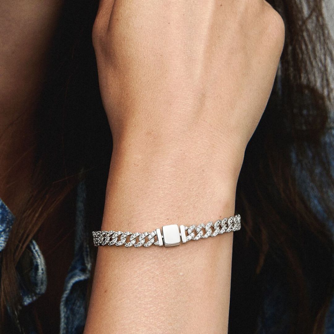 BRACELET CUBAIN MOISSANITE | OR