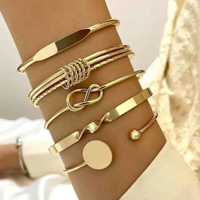 ENSEMBLE DE BRACELETS NOUÉ ÉLÉGANCE | OR