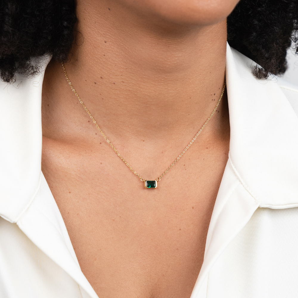 COLLIER VERT ÉMERAUDE