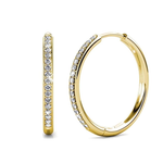 BOUCLES D'OREILLES PAVÉ | OR