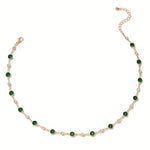 COLLIER PENDENTIF ÉMERAUDE VERT