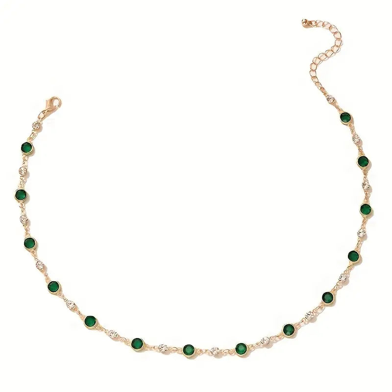 COLLIER PENDENTIF ÉMERAUDE VERT