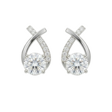 BOUCLES D'OREILLES | OR BLANC