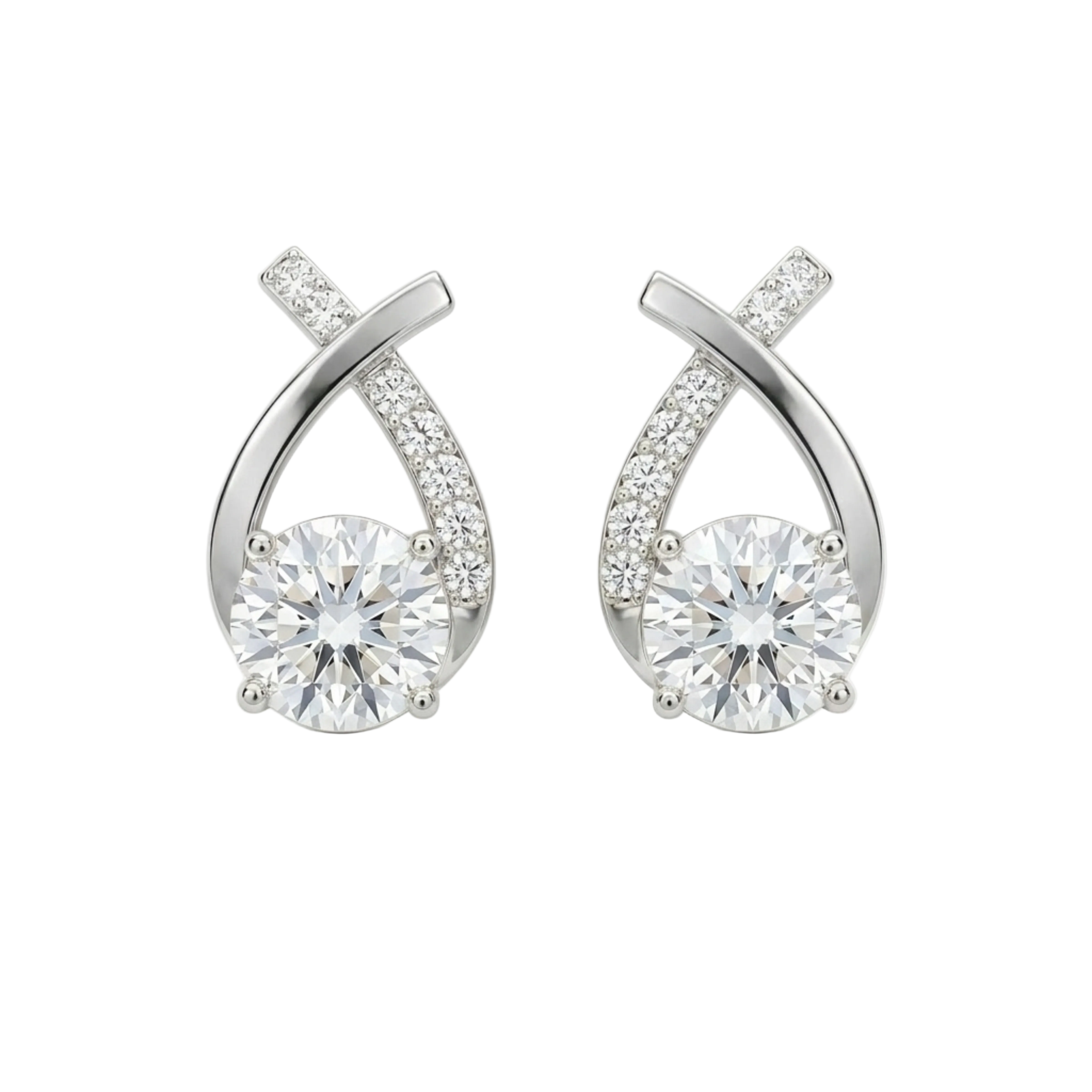 BOUCLES D'OREILLES | OR BLANC