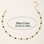 COLLIER PENDENTIF ÉMERAUDE VERT