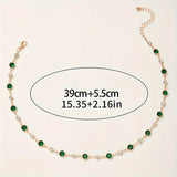 COLLIER PENDENTIF ÉMERAUDE VERT