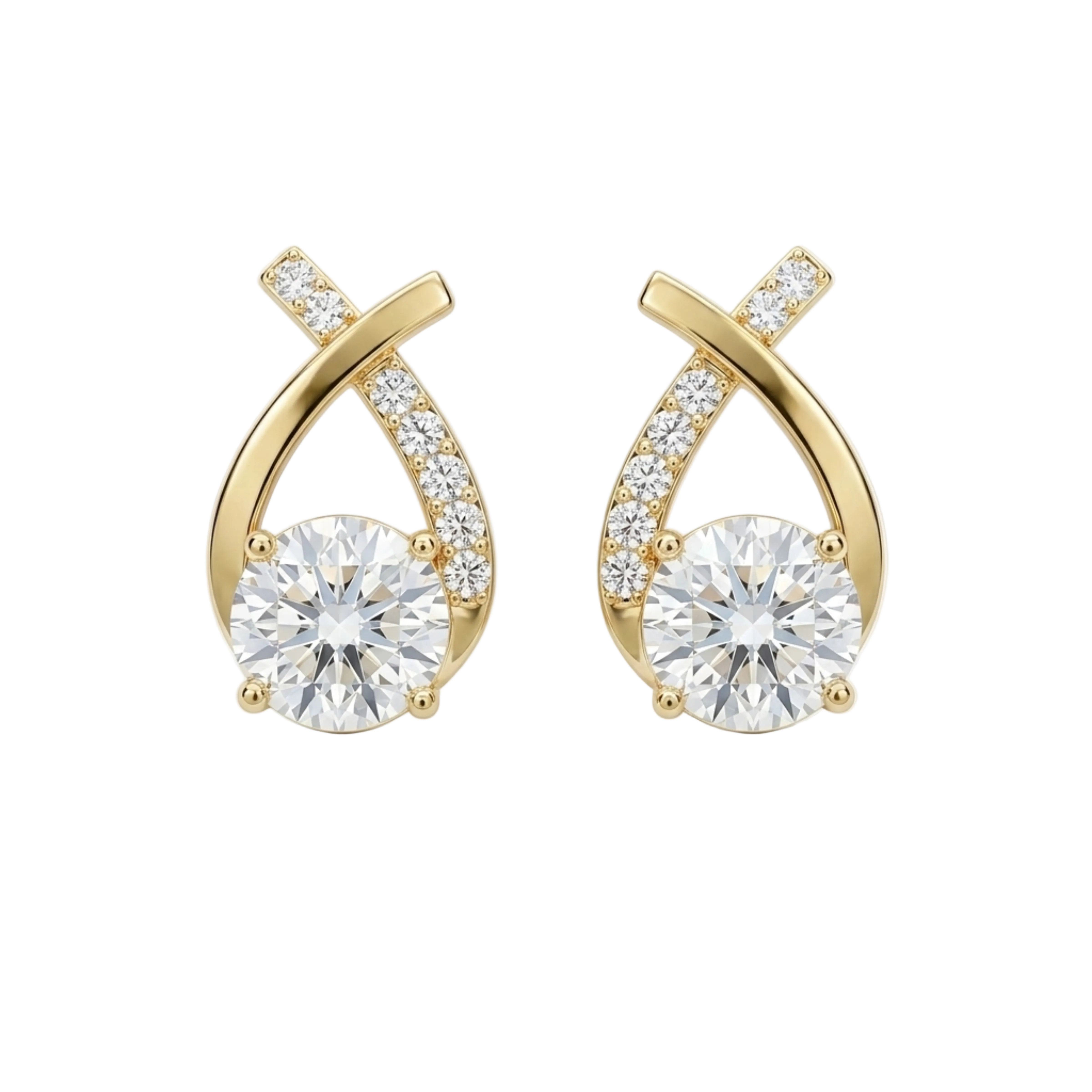 BOUCLES D'OREILLES | OR BLANC
