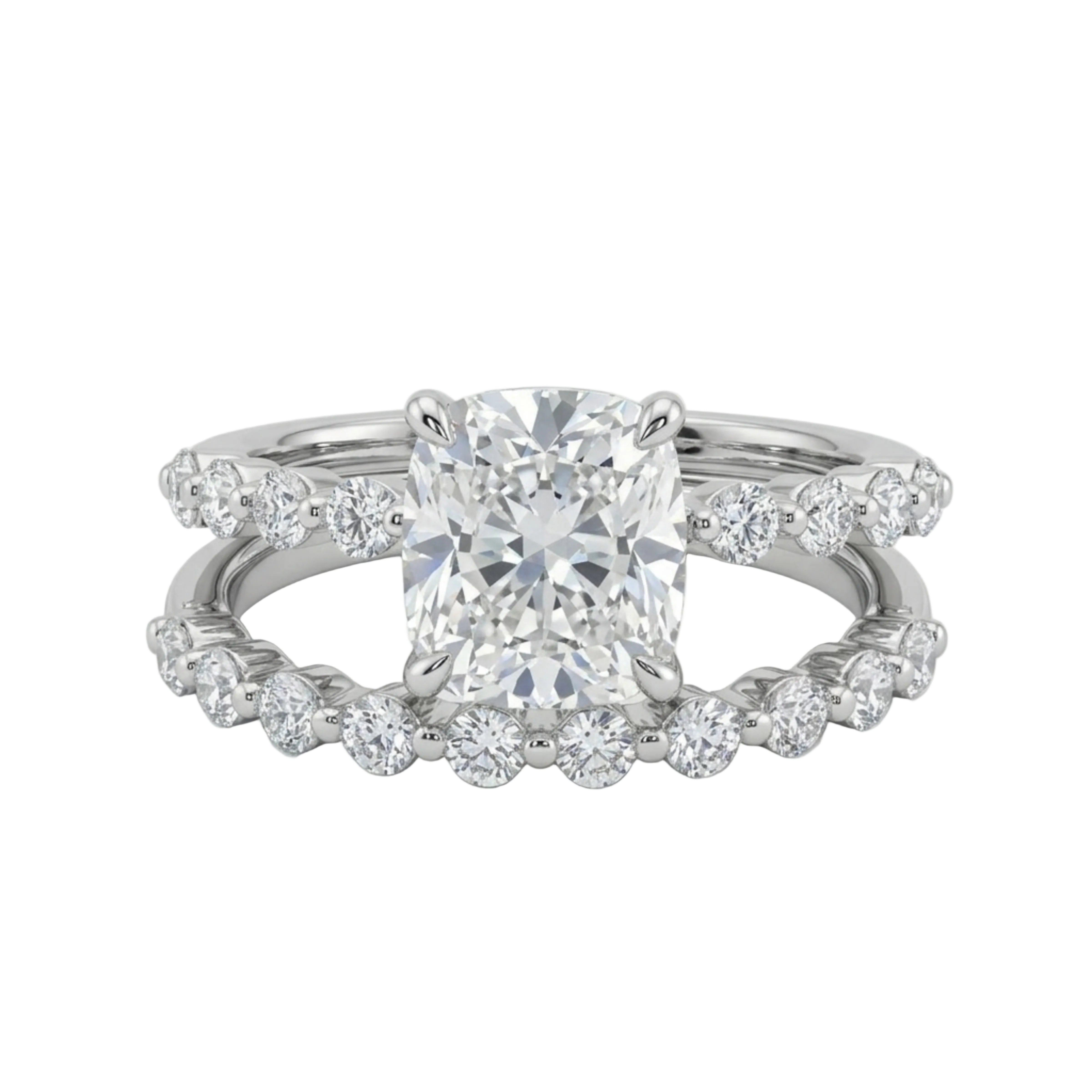 ENSEMBLE DE BAGUES | OR BLANC