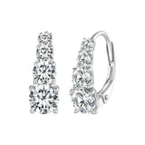 BOUCLES D'OREILLES PIERRE | OR BLANC