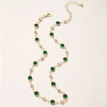 COLLIER PENDENTIF ÉMERAUDE VERT
