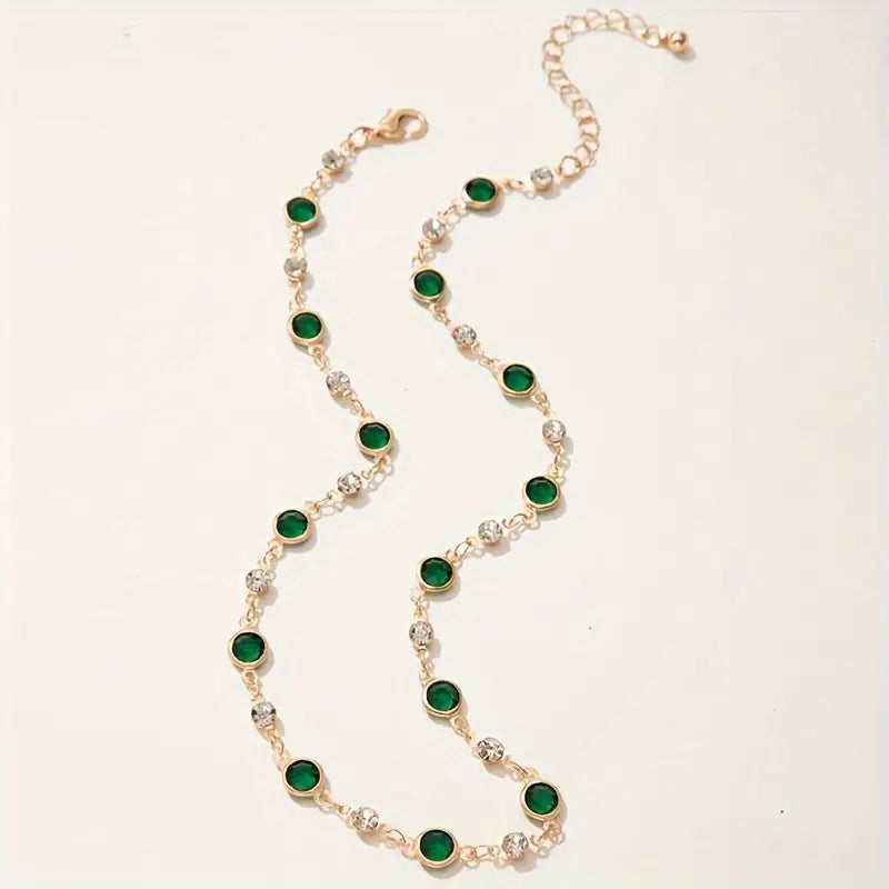 COLLIER PENDENTIF ÉMERAUDE VERT