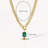 COLLIER PENDENTIF ÉPAIS CHAÎNE ÉMERAUDE | OR