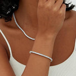 BRACELET TENIS MOISSANITE | OR BLANC