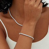 BRACELET TENIS MOISSANITE | OR BLANC