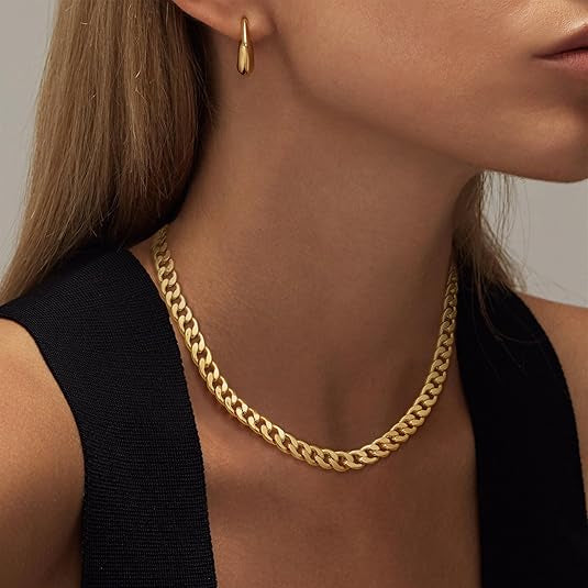 COLLIER ÉPAIS CUBAIN MAILLE | OR
