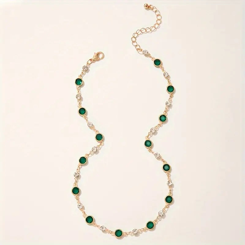 COLLIER PENDENTIF ÉMERAUDE VERT
