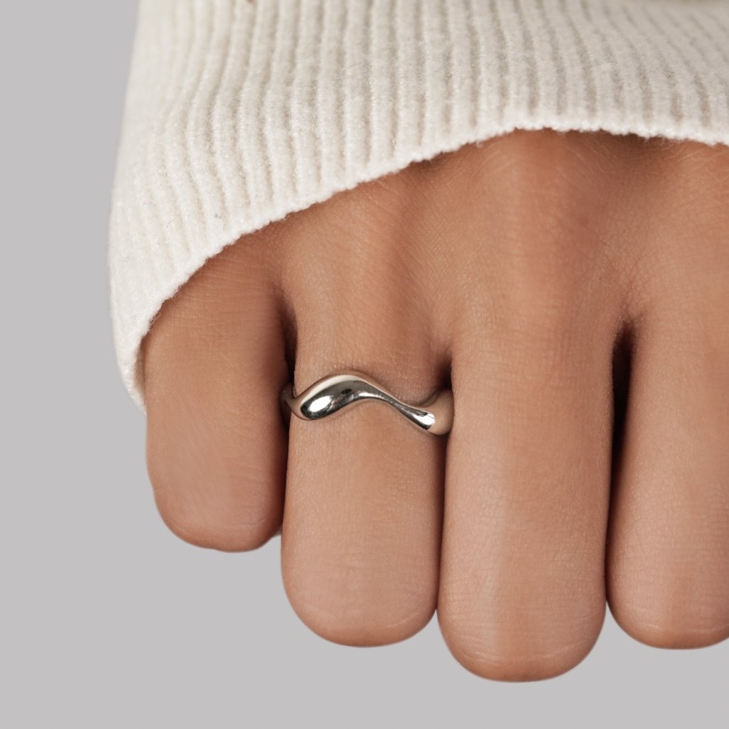 BAGUE VAGUE RÉGLABLE | ARGENT