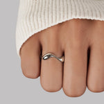 BAGUE VAGUE RÉGLABLE | ARGENT