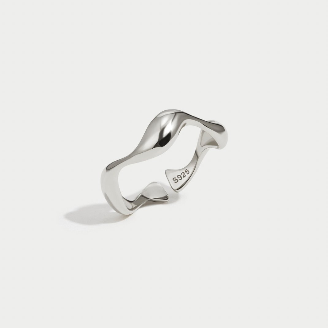 BAGUE VAGUE RÉGLABLE | ARGENT
