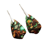 BOUCLES D'OREILLES ABSTRAIT PIERRE JASPE PENDANT