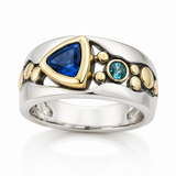 ANILLO ÚNICO VINTAGE AZUL CRISTAL