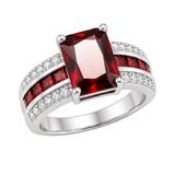 ANILLO HALO RUBÍ | ORO