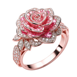 ANILLO FLORES ROSAS CHAPADO ARGENT | PLATA