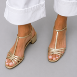 Sandalias Doradas Elegancia Diaria