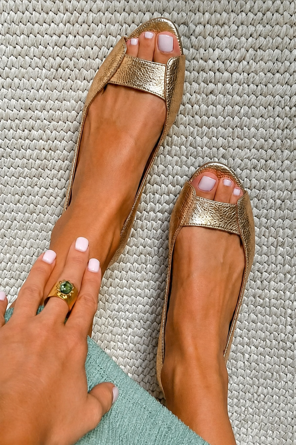Margaux | Sandales Dorées Comfort Chic