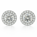 BOUCLES D'OREILLES ROND | OR BLANC