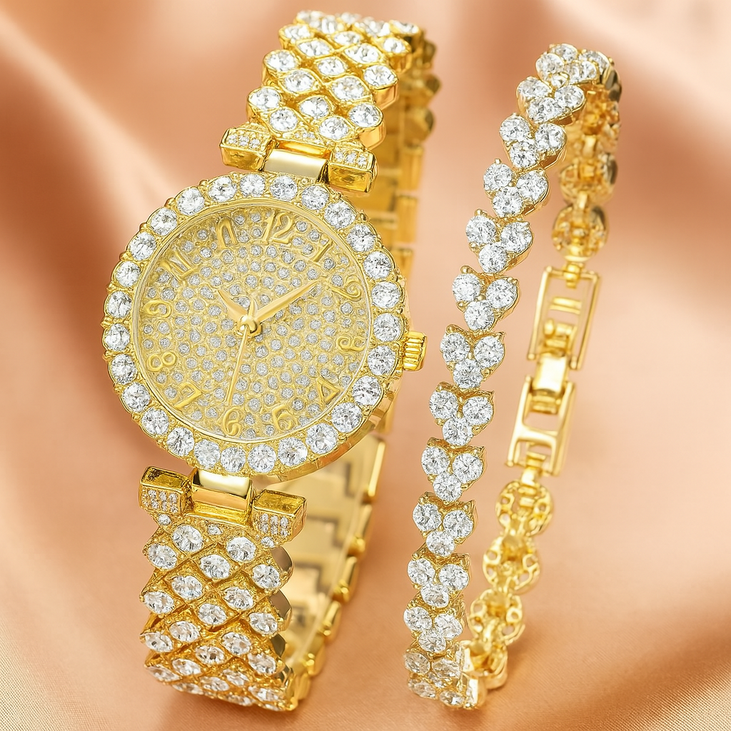 RELOJ ENSEMBLE DE BRACELETS ÉCLAT | OR