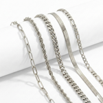 ENSEMBLE DE BRACELETS | OR BLANC