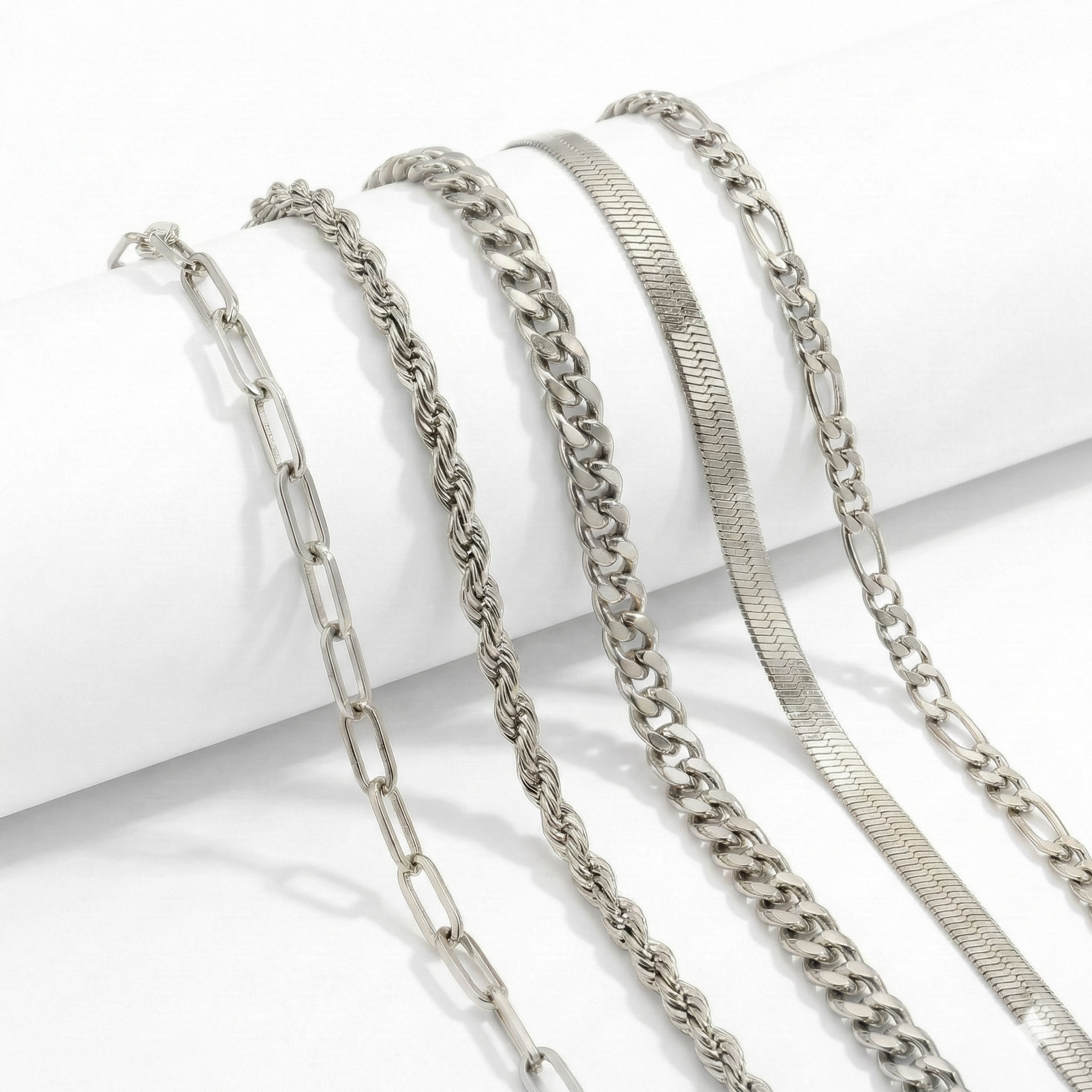 ENSEMBLE DE BRACELETS | OR BLANC