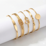 ENSEMBLE DE BRACELETS NOUÉ ÉLÉGANCE | OR