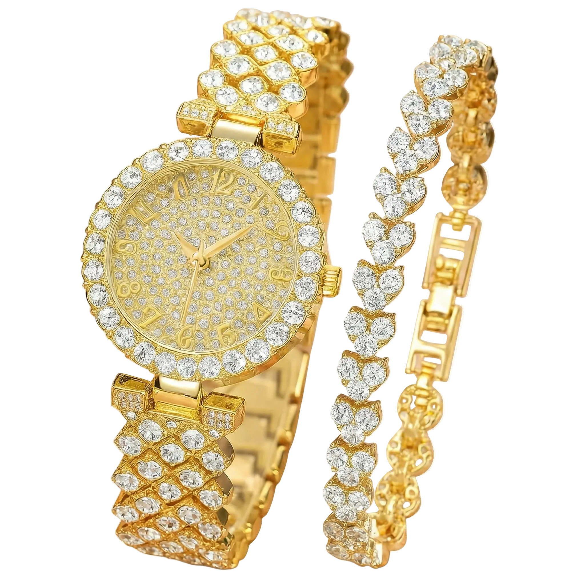 RELOJ ENSEMBLE DE BRACELETS ÉCLAT | OR