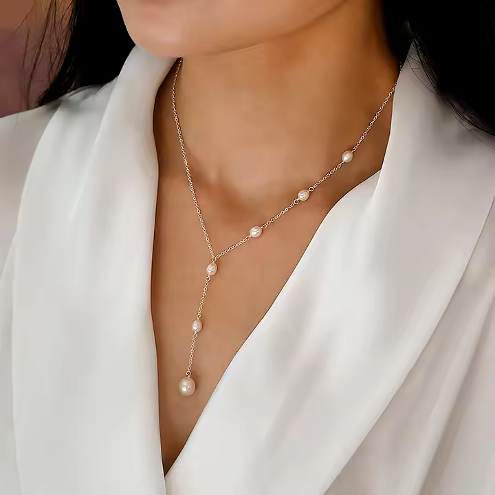 PENDENTIF COLLIER RUBIS VINTAGE PERLES