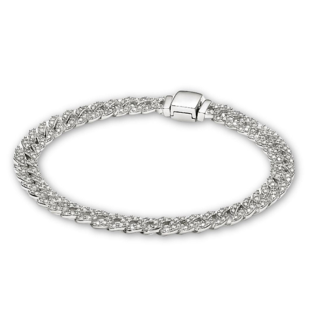BRACELET CUBAIN MOISSANITE | OR