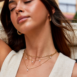 COLLIER PERLE GOUTTE SUPERPOSÉ