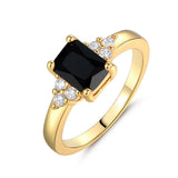 BAGUE NOIR SPINELLE | OR