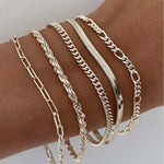 ENSEMBLE DE BRACELETS | OR BLANC