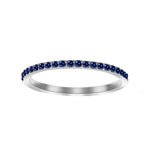 BAGUE ÉTERNITÉ PAVÉ ZIRCONE SAPHIR BLEU | ARGENT