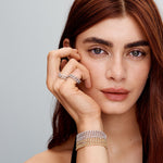 BRACELET CUBAIN MOISSANITE | OR