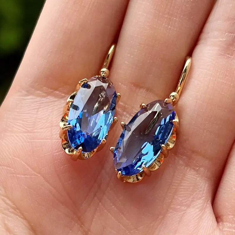 BOUCLES D'OREILLES BLEU FLORAISON | DORADO