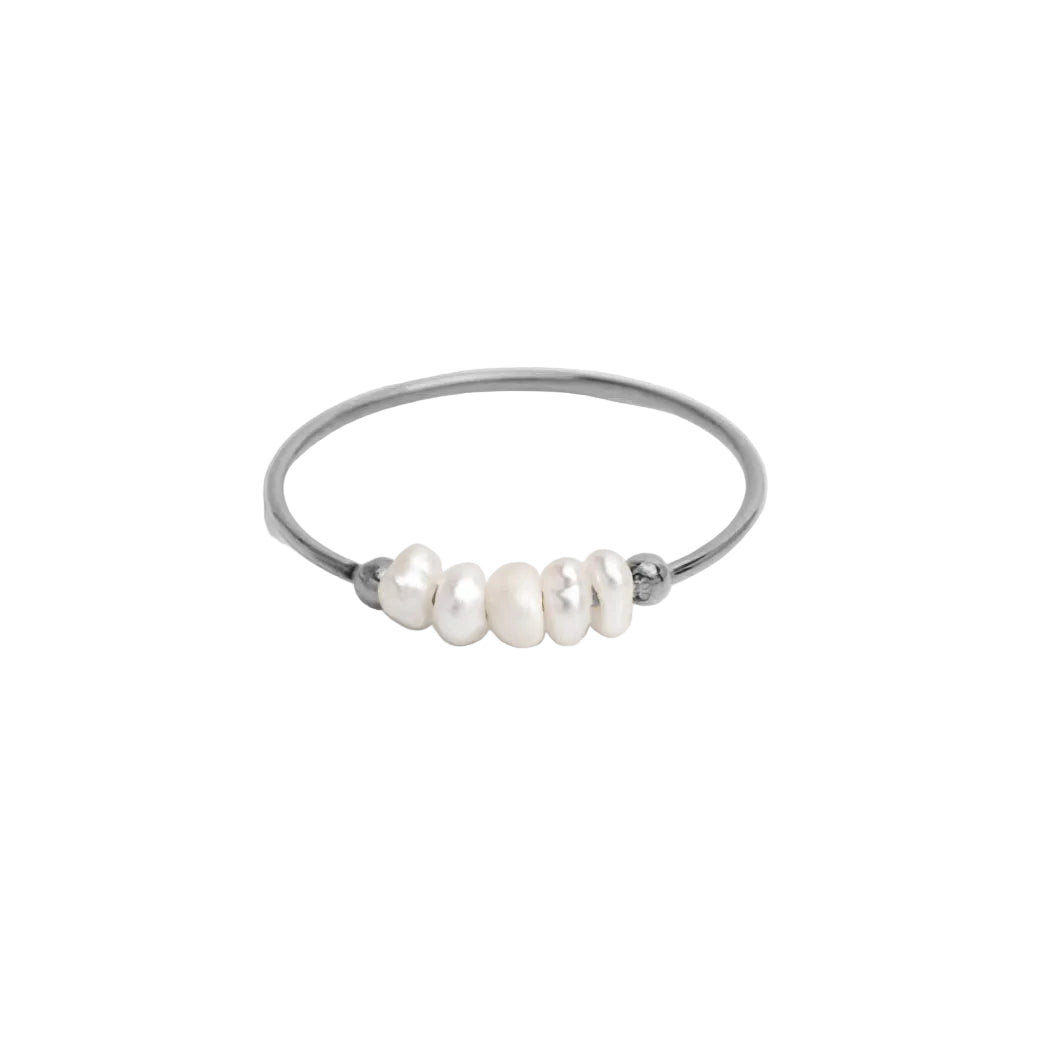 BAGUE CLASSIQUE EAU DOUCE PERLE | ARGENT