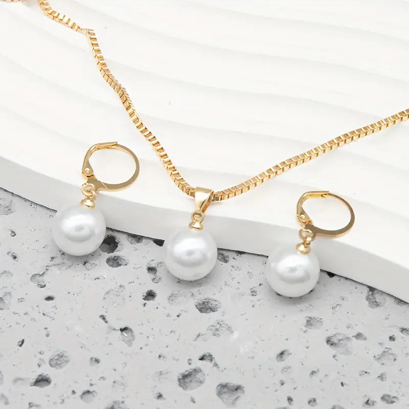 PARURE BIJOUX PERLE | DORADO